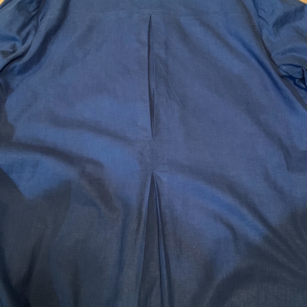 St John Sport By Marie Gray Womens Size XL Jacket Blue Linen Light Weight - Picture 6 of 7